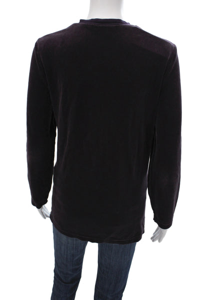 Sonia Rykiel Womens Purple Tunic T Shirt Long Sleeve Round Neck Size M