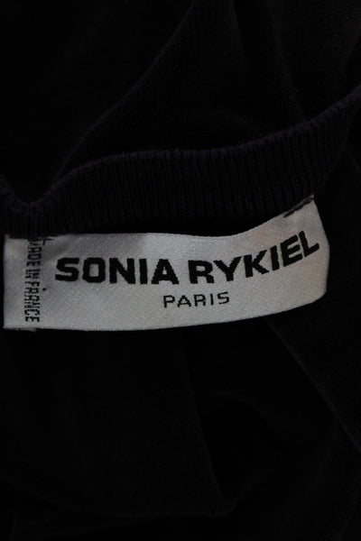 Sonia Rykiel Womens Purple Tunic T Shirt Long Sleeve Round Neck Size M