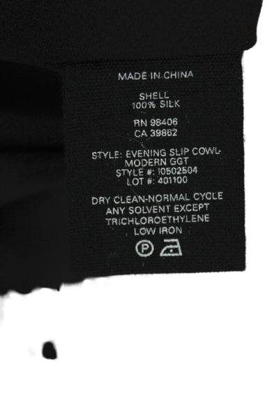 Theory Women Camisole Black Silk Cowl Neck Sleeveless Evening Size M