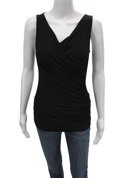 Bailey 44 Womens Jersey Tank Black V-Neck Sleeveless Solid Polyester Size S