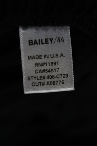 Bailey 44 Womens Jersey Tank Black V-Neck Sleeveless Solid Polyester Size S