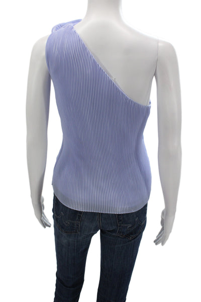 Milly Womens Basic One Shoulder Tank Purple Polyester Sleeveless Size S