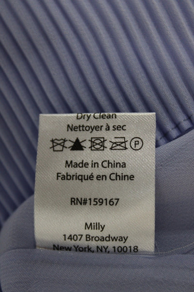Milly Womens Basic One Shoulder Tank Purple Polyester Sleeveless Size S