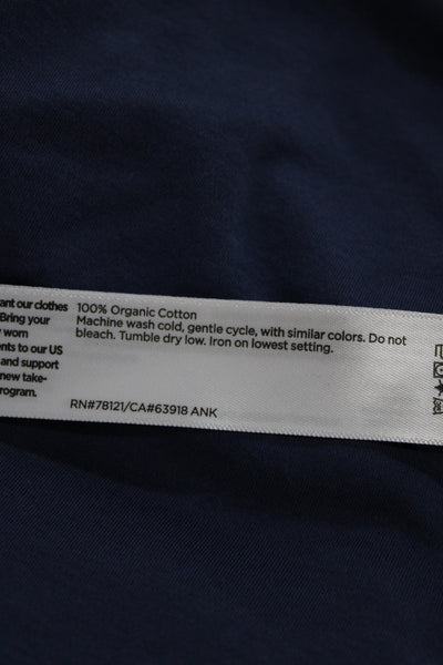 Eileen Fisher Women Blue Organic Cotton Scoop Neck Basic Tank Size XL