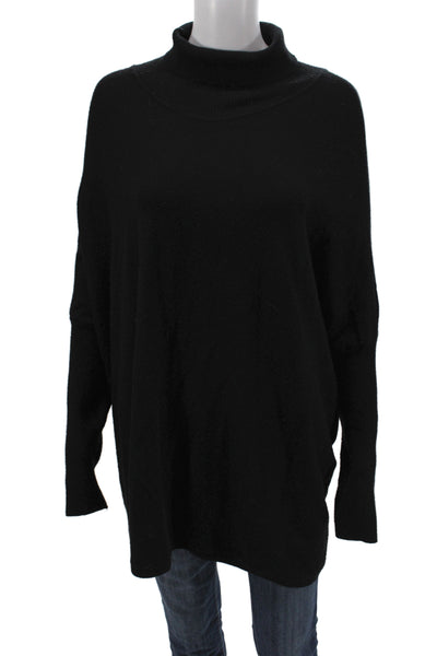 Lafayette 148 New York Womens Pullover Turtleneck Black Long Sleeve Size 1X