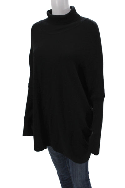 Lafayette 148 New York Womens Pullover Turtleneck Black Long Sleeve Size 1X