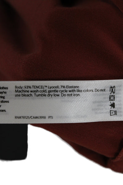 Eileen Fisher Women Jersey Red Crew Neck Short Sleeve Size M
