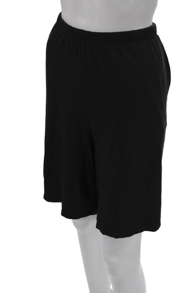 Eileen Fisher Womens Black Bermuda Shorts Tencel Lyocell Pull On Size XL