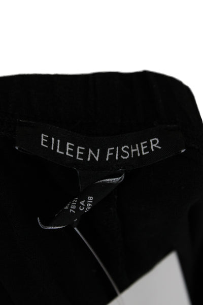 Eileen Fisher Womens Black Bermuda Shorts Tencel Lyocell Pull On Size XL