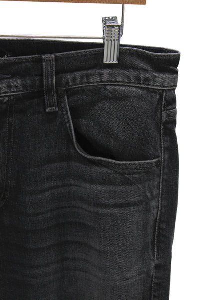 7 For All Mankind Mens Straight Black Cotton Jeans Size 32