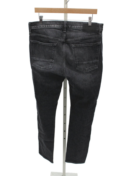 7 For All Mankind Mens Straight Black Cotton Jeans Size 32