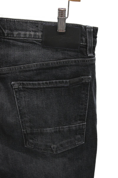 7 For All Mankind Mens Straight Black Cotton Jeans Size 32