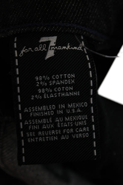 7 For All Mankind Mens Straight Black Cotton Jeans Size 32