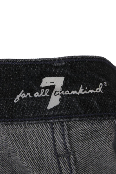 7 For All Mankind Mens Straight Black Cotton Jeans Size 32