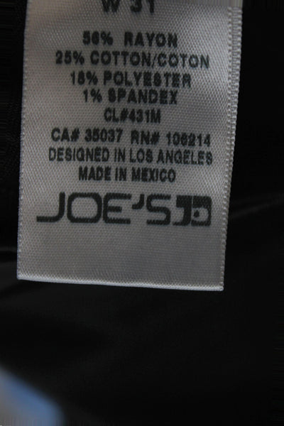 Joes Jeans Mens Straight Black Cotton Blend Jeans Size 31