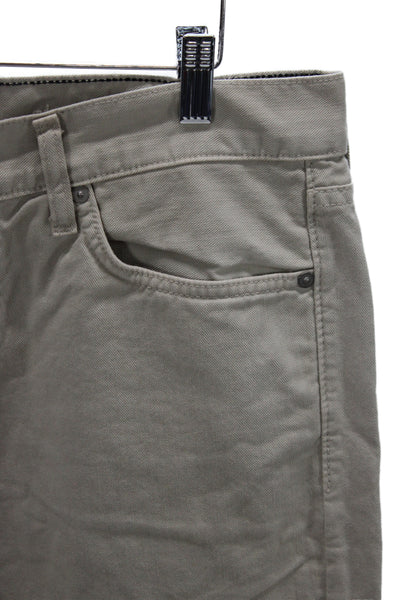 7 For All Mankind Mens Straight Jeans Beige Cotton Size 34