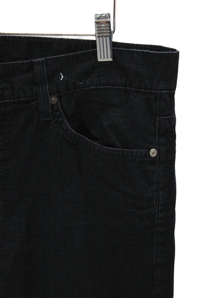 7 For All Mankind Mens Straight Black Jeans Button Cotton Size 33