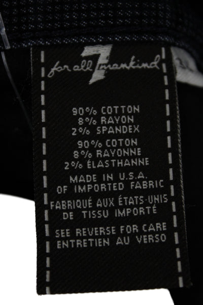 7 For All Mankind Mens Straight Black Jeans Button Cotton Size 33