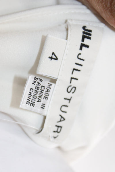 Likely Women White Sleeveless High Neck Jumpsuit Hook & Eye Mini Size 6