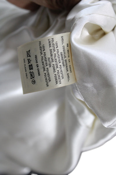 Likely Women White Sleeveless High Neck Jumpsuit Hook & Eye Mini Size 6
