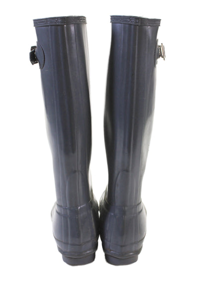 Hunter Womens Knee High Rain Boots Shoes Gray Size 7