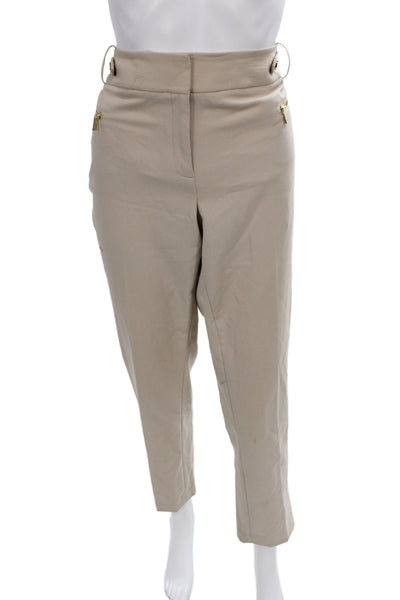 Calvin Klein Women Beige Dress Pants Zip Fly Size 6