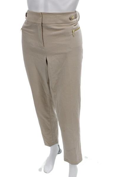 Calvin Klein Women Beige Dress Pants Zip Fly Size 6