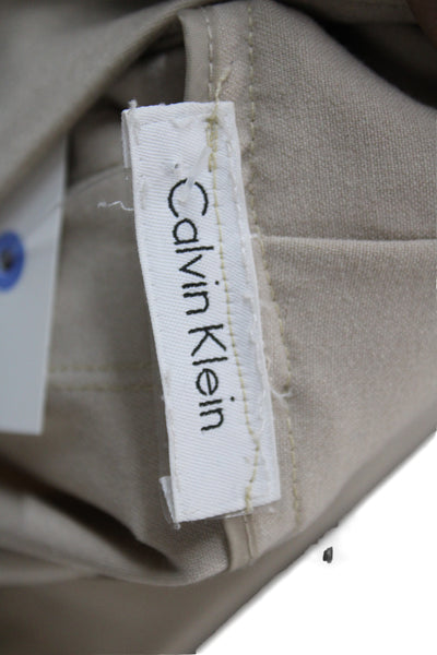 Calvin Klein Women Beige Dress Pants Zip Fly Size 6