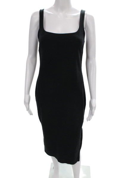 Beyond Yoga Women Bodycon Black Sleeveless Square Neck Knee Length Dress Size M