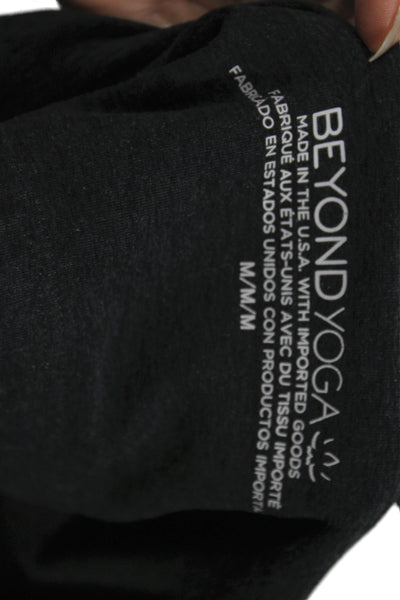 Beyond Yoga Women Bodycon Black Sleeveless Square Neck Knee Length Dress Size M