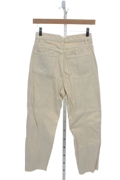 Sandro Womens Cropped Beige Jeans Size 36