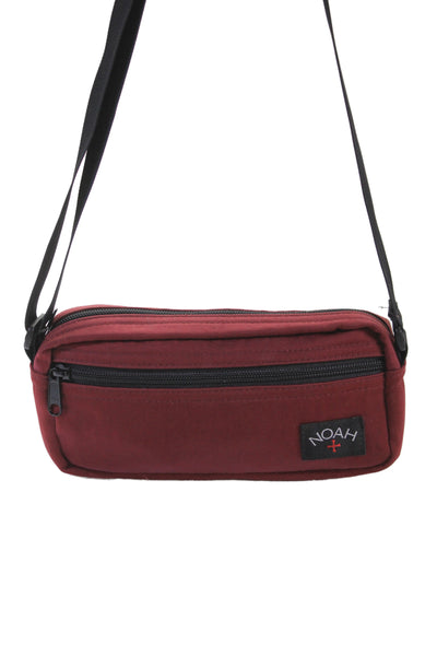 Noah Womens Adjustable Strap Pocket Front Logo Nylon Belt Bag Handbag Red