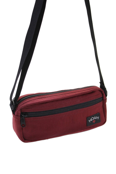 Noah Womens Adjustable Strap Pocket Front Logo Nylon Belt Bag Handbag Red