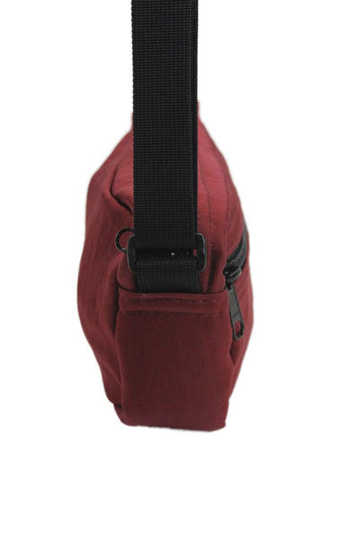Noah Womens Adjustable Strap Pocket Front Logo Nylon Belt Bag Handbag Red