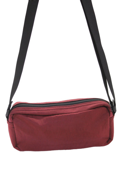Noah Womens Adjustable Strap Pocket Front Logo Nylon Belt Bag Handbag Red