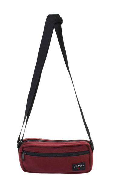Noah Womens Adjustable Strap Pocket Front Logo Nylon Belt Bag Handbag Red
