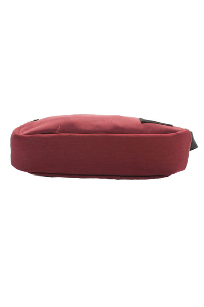 Noah Womens Adjustable Strap Pocket Front Logo Nylon Belt Bag Handbag Red