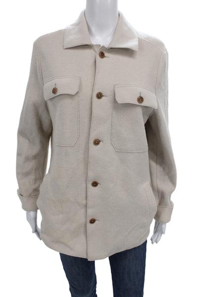 ELEVENTY Women Beige Basic Jacket Long Sleeve Size S