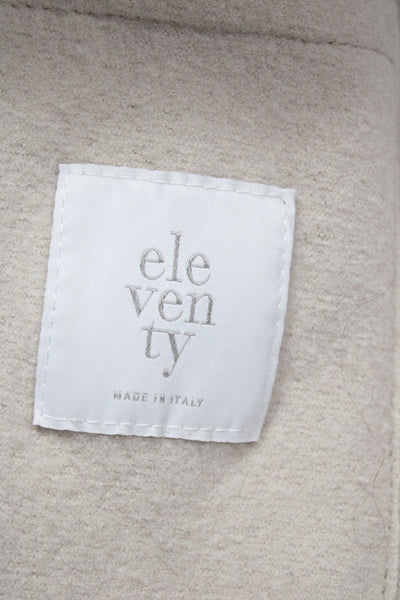 ELEVENTY Women Beige Basic Jacket Long Sleeve Size S