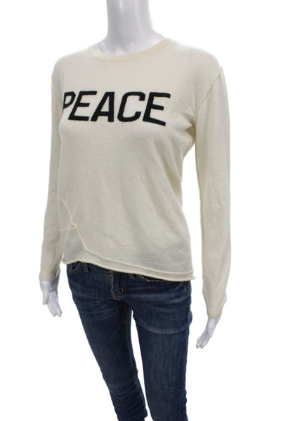 Generation Love Women Ivory Cashmere Pullover Sweater Size XS