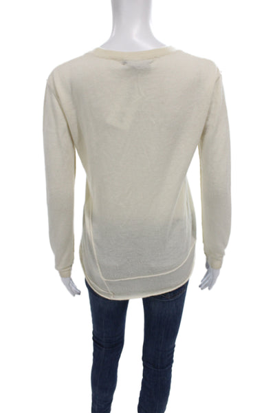 Generation Love Women Ivory Cashmere Pullover Sweater Size XS