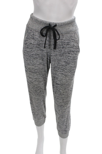 Athleta Womens Jogger Pants Flecked Gray Drawstring 96% Polyester Size XS