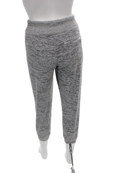 Athleta Womens Jogger Pants Flecked Gray Drawstring 96% Polyester Size XS