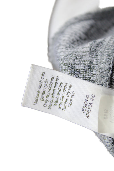 Athleta Womens Jogger Pants Flecked Gray Drawstring 96% Polyester Size XS
