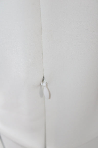 L'Agence Women Sleeveless V-Neck Romper White Size S