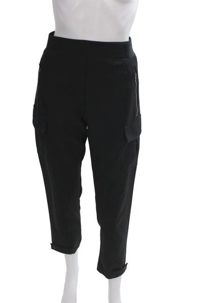 Athleta Womens Ankle Pants Black Athleisure Pull On Size 0 Petite