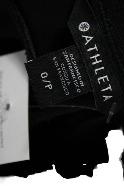 Athleta Womens Ankle Pants Black Athleisure Pull On Size 0 Petite