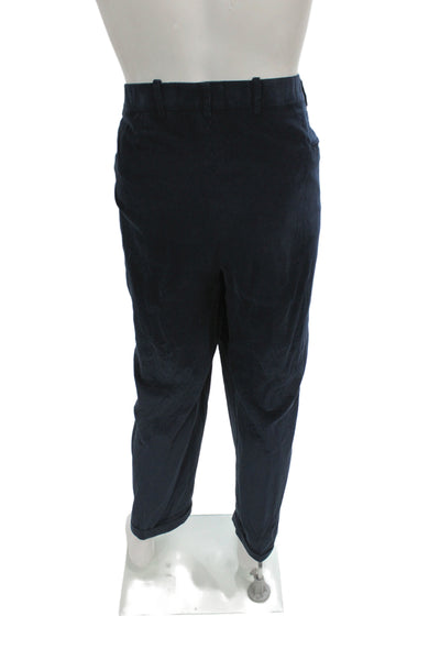 Richards Greenwich Mens Dress Pants Blue 100% Cotton Button Inseam 28 Size L