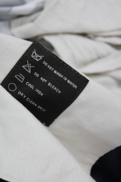 Richards Greenwich Mens Dress Pants Blue 100% Cotton Button Inseam 28 Size L