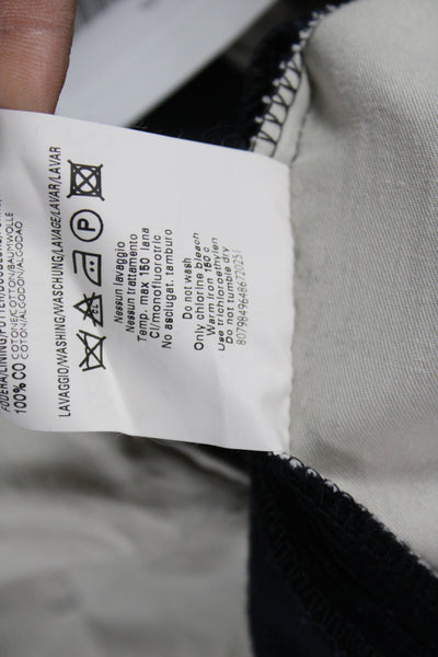 Zanella Mens Black Dress Pants 100% Cotton Classic Button Size 42